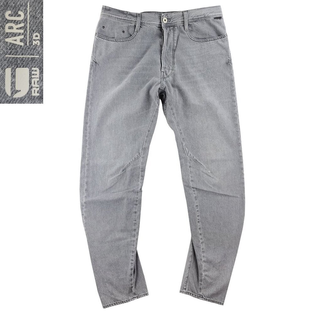 G-Star Raw Jeans Arc 3D Button Fly Denim Gray Men's "34x34" Actual 36x32
